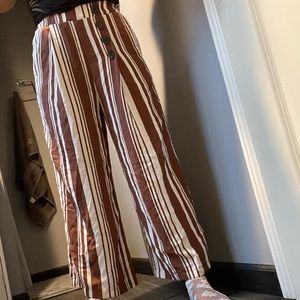 Culottes white and brown stripes cute small